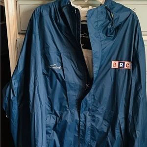 Eddie Bauer Jacket Mens Size XLarge Blue WeatherEdge Windbreaker Hooded Outdoor